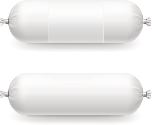 空白白色空塑料香肠包装图片下载