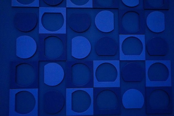 蓝色的几何图案图片下载