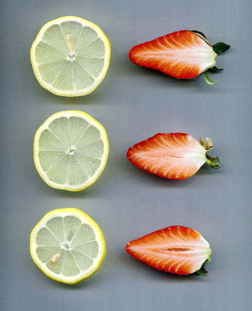 草莓和柠檬图片下载