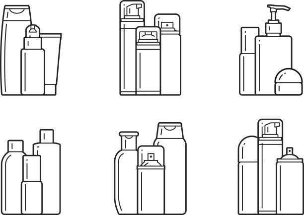 化妆品。平的图标图片下载