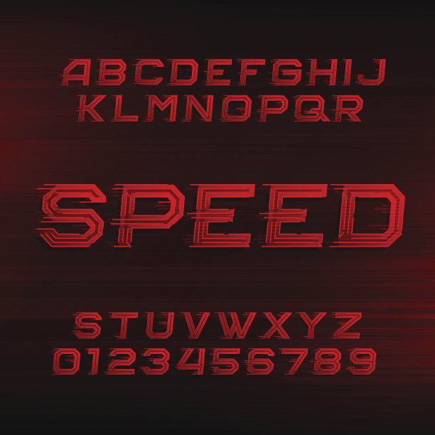 速度字母字体图片下载
