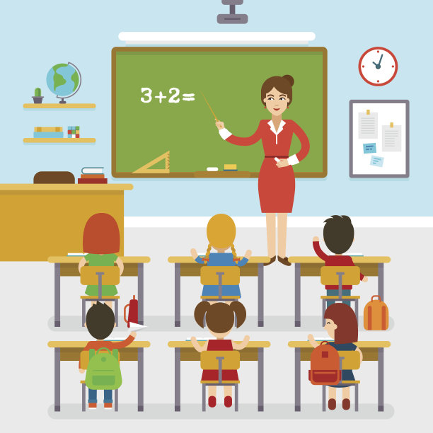 有老师和学生的学校教室图片下载