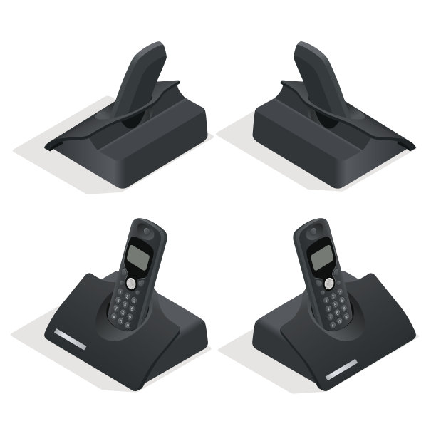 等距无线固定电话与摇篮图片下载