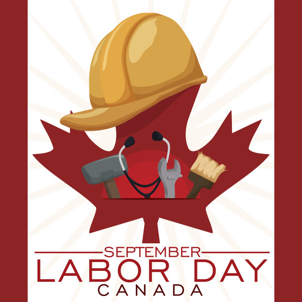 庆祝加拿大劳动节的工人设备图片下载
