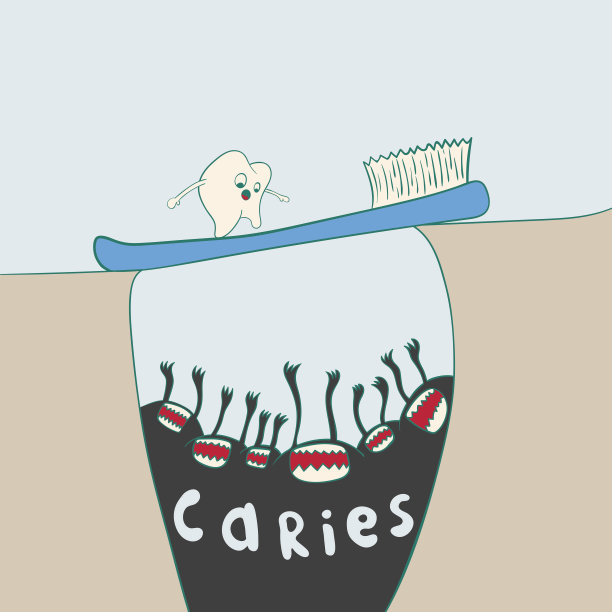 44、牙齿站在牙刷上就长满了蛀牙图片下载