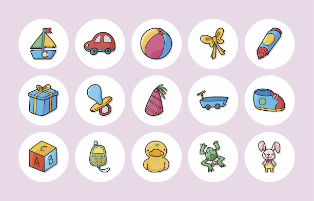 新生儿图标集，eps10图片下载