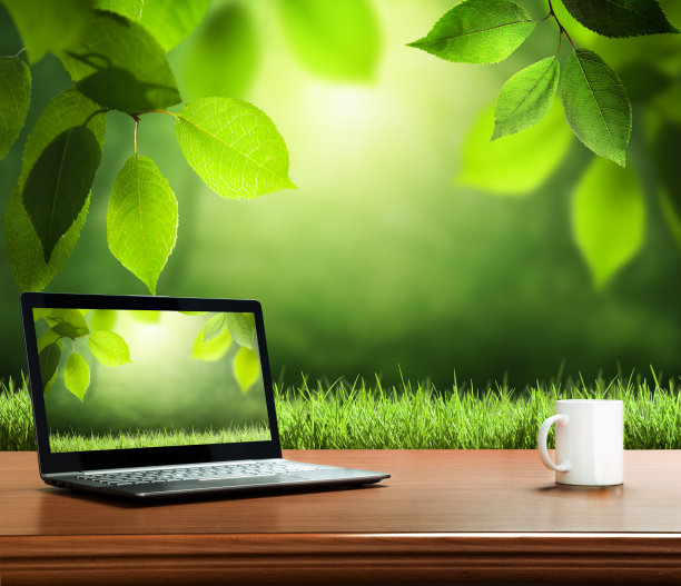 夏季背景与木制桌子和笔记本图片下载