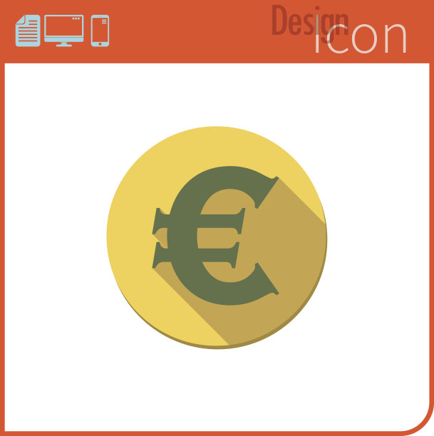 矢量图标上的白色背景。设计师的趋势。欧元货币图标。在网站或应用程序上使用。图片下载