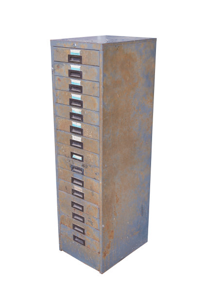 旧文件抽屉孤立白色图片下载