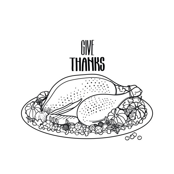 图形节日火鸡素材图片