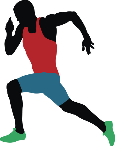肌肉发达的短跑运动员图片下载