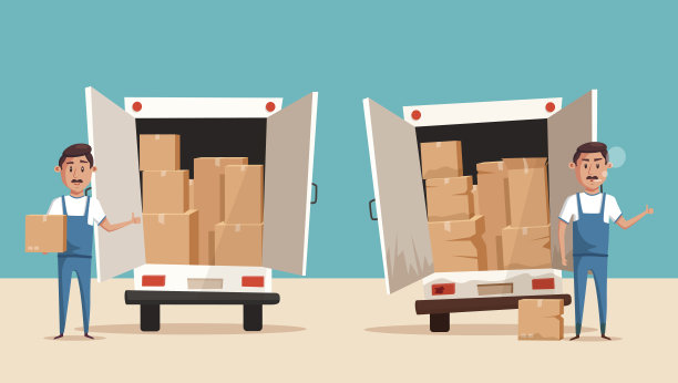 好工人和坏工人都穿着制服。运输公司素材图片