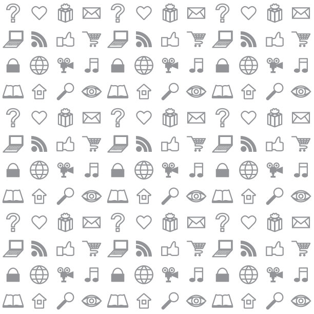 社交媒体图标无缝矢量背景图片下载