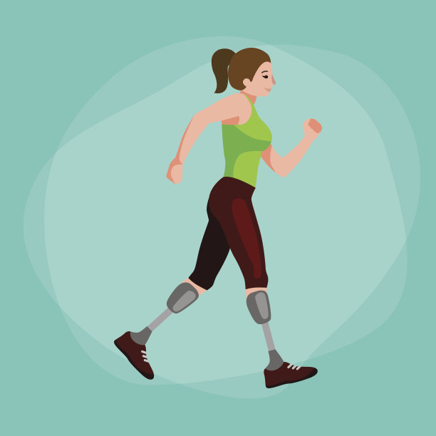 残疾运动员用假体隔离概念，运动为人，身体图片下载