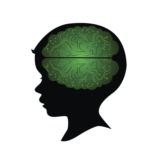 孩子头脑中的数字信息图片下载