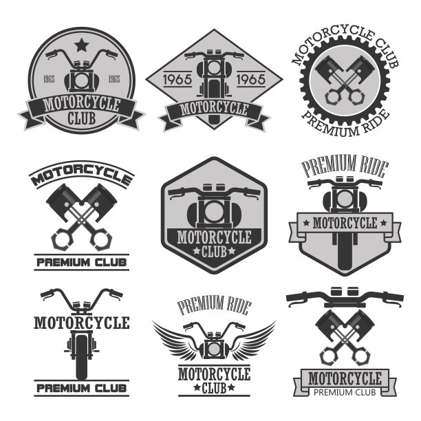 摩托车俱乐部徽章图片下载