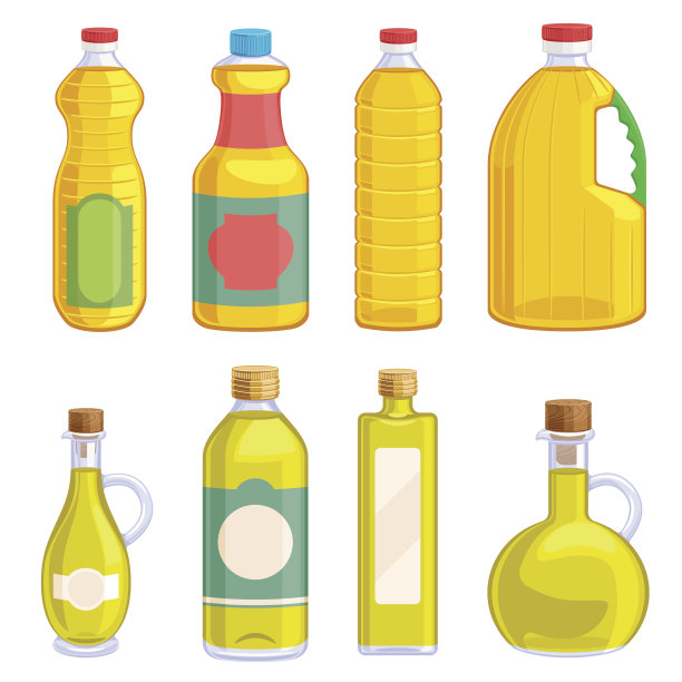 植物油套装。素材图片