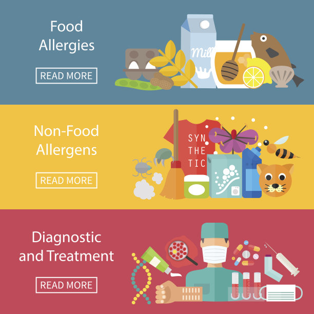 过敏信息图设置过敏原诊断和过敏治疗图片下载
