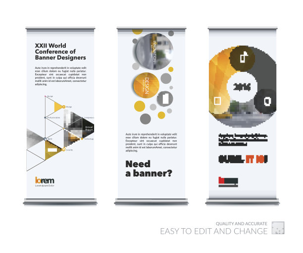 摘要商业向量集现代卷上旗帜站图片下载