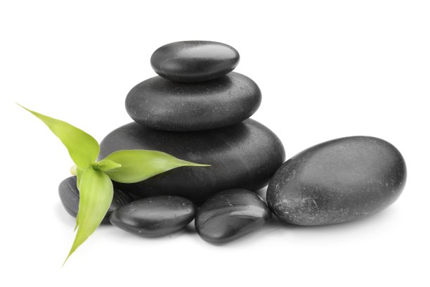 禅宗石与竹上白图片下载