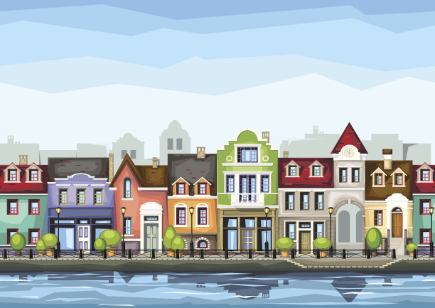 小镇的街道图片下载