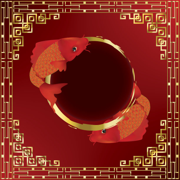 用美丽的红锦鲤迎接季节图片下载