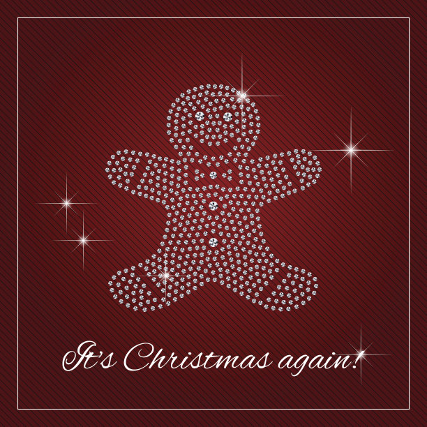 莱茵石假日季节模板图片下载