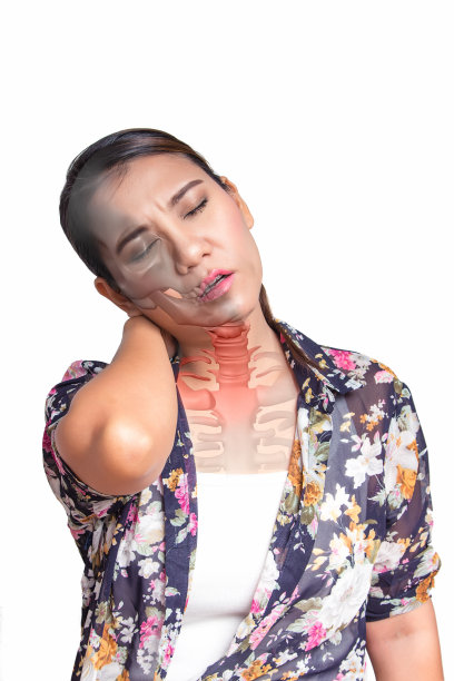 颈部疼痛的女性素材图片