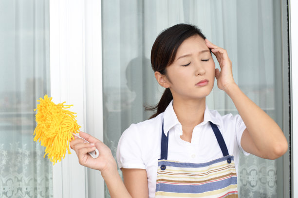 累的家庭主妇素材图片