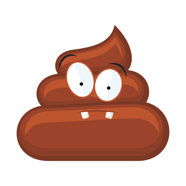 混浊的粪便孤立的白色图片下载