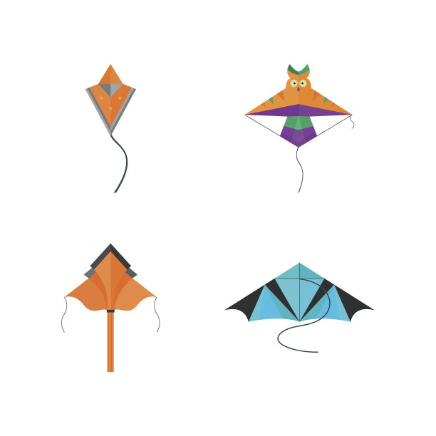 风筝图标矢量。图片下载