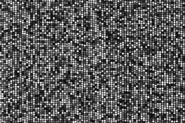 抽象的方形圆点背景，黑色和白色图片下载