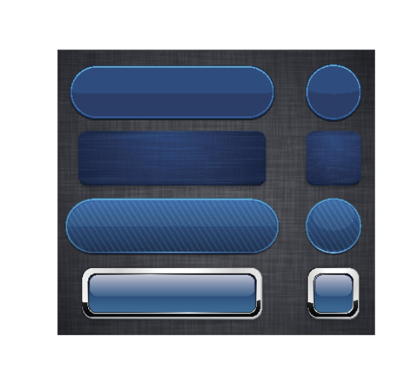 深蓝色的高细节的现代网页按钮。图片下载