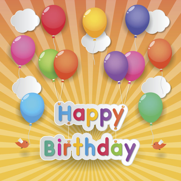 生日快乐气球图片下载