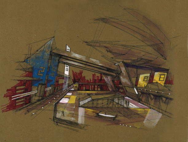 未来地铁城市火车站插图素材图片