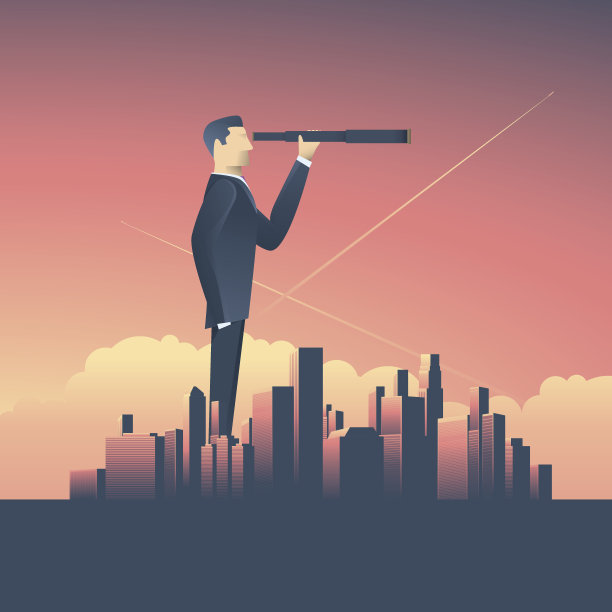 视觉概念在商业与矢量图标的商人和图片下载