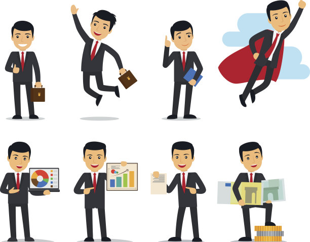 卡通商人带来了图片下载