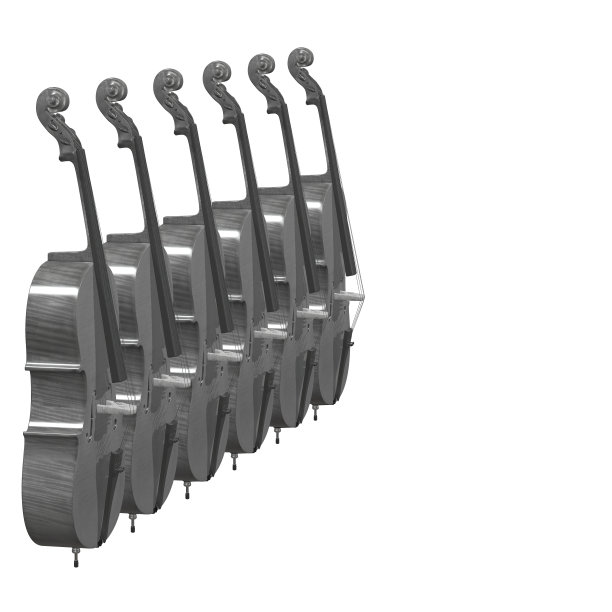 大提琴乐器3d插图图片下载