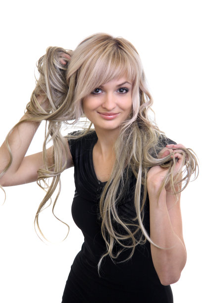 女孩头发。图片下载