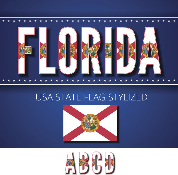 美国国旗的字体图片下载