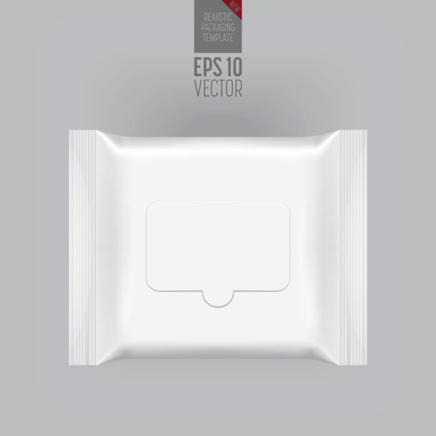 空白包装模板模型孤立在灰色。图片下载