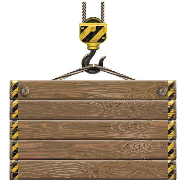 带吊钩的矢量木框架图片下载