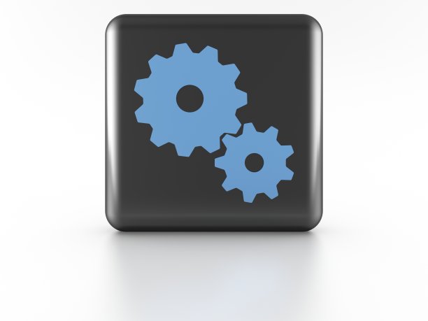 三维形状齿轮图标图片下载