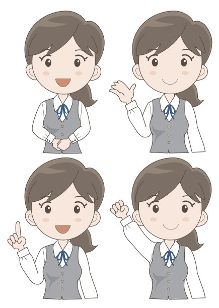 服务台女人表情集图片下载