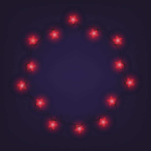 圣诞和新年的光花环图片下载