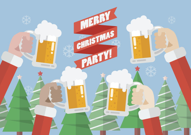 快乐的圣诞晚会素材图片