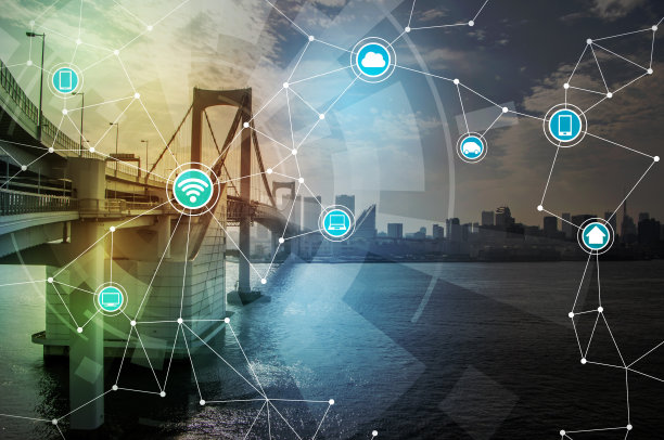 智慧城市和无线通信网络图片下载