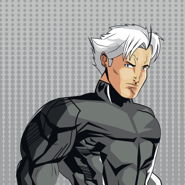 绘制超级英雄卡通，矢量插图图片下载