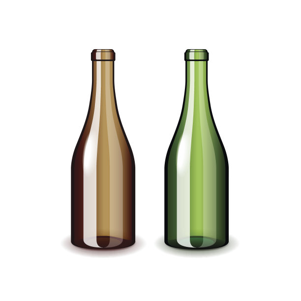 白色背景下的瓶子特写镜头图片下载