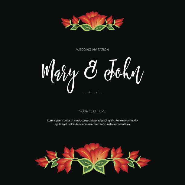 婚礼邀请卡图片下载